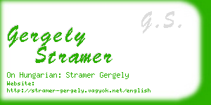 gergely stramer business card